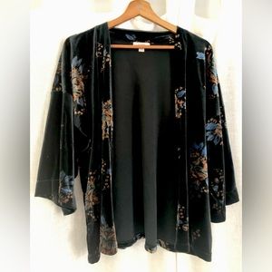 soft/silky/buttery shall cover up floral print